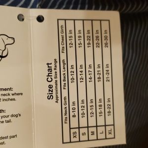 Pet apparel, new with tags